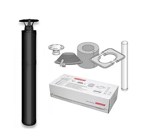 HARVIA Schornstein Set für holzbeheizten Saunaofen, Deckendurchführung, schwarz