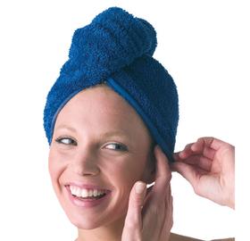 Haarturban Teddy-Plüsch, Blau