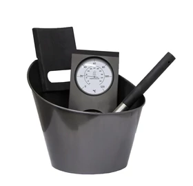 HARVIA Luxus Sauna Zubehör Set in der modernen Farbe Schwarz