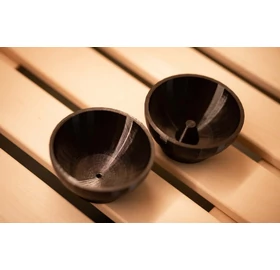 BASSAU Schwarzes Eiskugel-Set in drei Größen