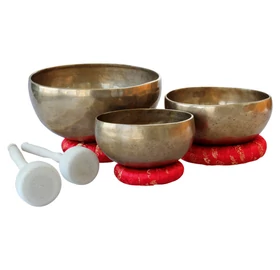 3er Set Klangschalen für Massage