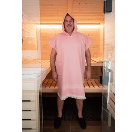 Wellness-Poncho, Unisex Rosa L/XL