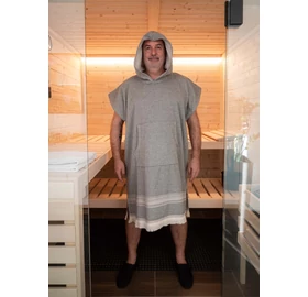 Wellness-Poncho, Unisex Anthrazitgrau L/XL