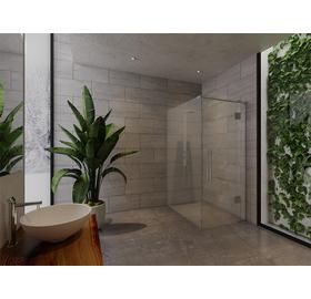 SAUNA KING Glas-Eckdusche (90x120cm H:200cm) in 4 Glasfarben