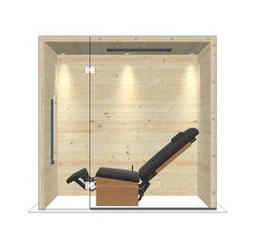 SAUNA KING Relaxkabine für 1 Person mit stufenlos verstellbarer Infraliege