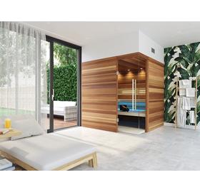 SAUNA KING Finnsauna für 4-5 Personen aus Zedernholz, 200x200cm