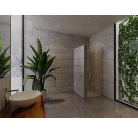 SAUNA KING Nischenlösung Glasdusche (B:90 cm H:200cm) -  in 4 Glasfarben