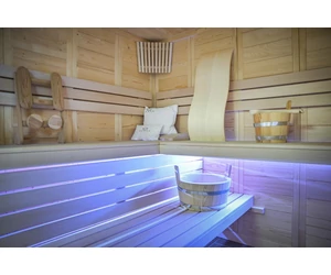 HARVIA Finnsauna Alaska Corner mit Saunaofen & Steuerung 206 x 206 cm