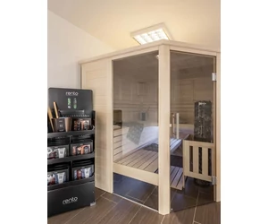 HARVIA Finnsauna Alaska Corner mit Saunaofen & Steuerung 206 x 206 cm