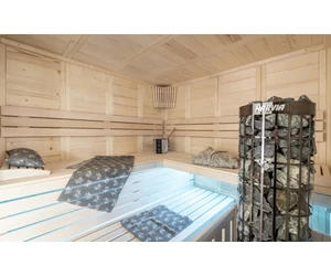 HARVIA Finnsauna Alaska Corner mit Saunaofen & Steuerung 206 x 206 cm