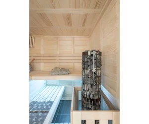 HARVIA Finnsauna Alaska Corner mit Saunaofen & Steuerung 206 x 206 cm