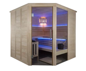 HARVIA Finnsauna Alaska Corner mit Saunaofen & Steuerung 206 x 206 cm