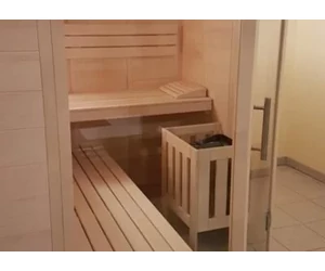 HARVIA Finnsauna Alaska Corner mit Saunaofen & Steuerung 206 x 206 cm