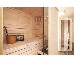 HARVIA Finnsauna Alaska Mini mit Saunaofen & Steuerung 160 x 110 cm
