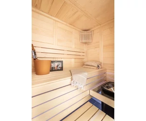 Sentiotec Finnsauna Alaska Mini, Massivholzsauna aus Finnland