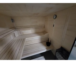 HARVIA Finnsauna Alaska View mit Saunaofen & Steuerung 208 x 206 cm