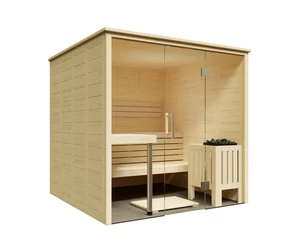 HARVIA Finnsauna Alaska View mit Saunaofen & Steuerung 208 x 206 cm