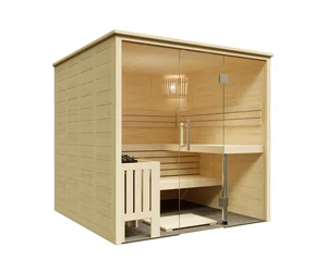 HARVIA Finnsauna Alaska View mit Saunaofen & Steuerung 208 x 206 cm