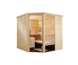 HARVIA Finnsauna Alaska Corner mit Saunaofen & Steuerung 206 x 206 cm