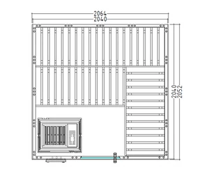 Sentiotec Finnsauna Wellfun Large, Massivholzsauna aus Finnland