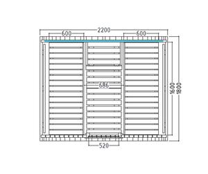 SENTIOTEC Fass-Sauna BARRELI 180 cm lang, mit PANORAMA Fenster