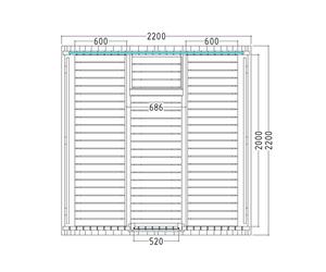 SENTIOTEC Fass-Sauna BARRELI 220 cm lang, mit PANORAMA Fenster
