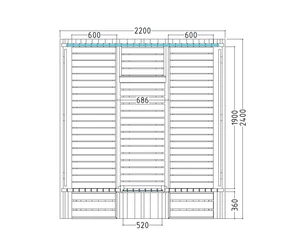 HARVIA Fass-Sauna KASKI 240 cm lang, mit Terasse und halbrundem Fenster