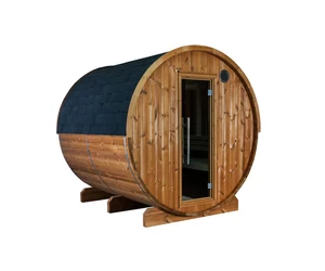 HARVIA Fass-Sauna KASKI 180 cm lang, mit PANORAMA Fenster