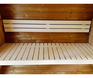 HARVIA Fass-Sauna KASKI 220 cm lang, mit PANORAMA Fenster
