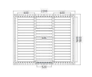 HARVIA Fass-Sauna KUUSI 180 cm lang, mit Vollglasfenster