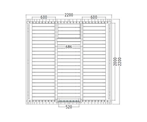 SENTIOTEC Fass-Sauna KUUSI 220 cm lang, mit Vollglasfenster