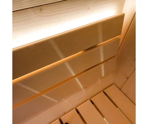 SENTIOTEC Fass-Sauna KUUSI 220 cm lang, mit Vollglasfenster