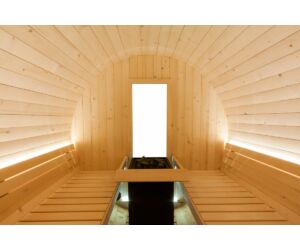 SENTIOTEC Fass-Sauna LEKKERI 180 cm lang