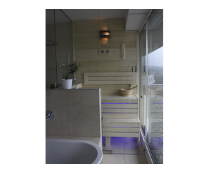 SAUNA KING Finn+Infra kombinierte Sauna Rhodos für 1-2 Personen