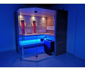 SAUNA KING Finn+Bio  kombinierte Sauna Hawai für 3-4 Personen