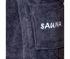 FINNSA Herren Sauna-Kilt Baumwolle, 50cm lang, anthrazit