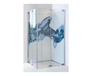 SAUNA KING Glas-Eckdusche (100x100cm H:200cm) in 4 Glasfarben