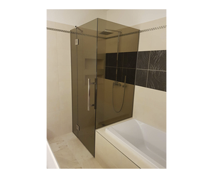 SAUNA KING Glas-Eckdusche (100x120cm H:200cm) in 4 Glasfarben