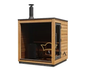 HARVIA GARTENSAUNA KIRAMI FINVISION mit dem holzbefeuerten HARVIA Pro 20 Saunaofen