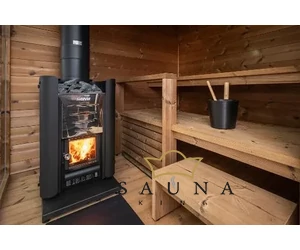 HARVIA GARTENSAUNA KIRAMI FINVISION mit dem holzbefeuerten HARVIA Pro 20 Saunaofen