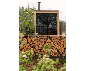 HARVIA GARTENSAUNA KIRAMI FINVISION mit dem holzbefeuerten HARVIA Cilindro 16 Saunaofen