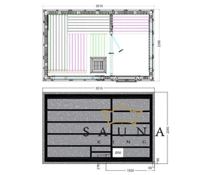 HARVIA Gartensauna ALPINA Large mit Panorama-Glasfenster, ohne äußeres Rhombusdekor, klarem Glas