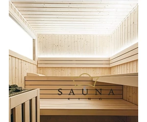 HARVIA Gartensauna ALPINA Large, ohne äußeres Rhombusdekor, klarem Glas