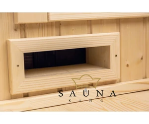 HARVIA Gartensauna ALPINA Medium, äußerer Rhombus ohne Dekor, mit klarem Glas
