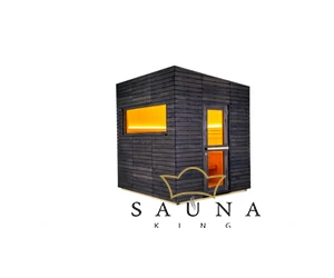 HARVIA Gartensauna ALPINA Medium, äußerer Rhombus ohne Dekor, mit klarem Glas