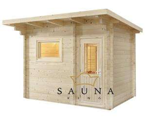 SENTIOTEC Gartensauna Lava, holzbeheizter Ofen 341 x 230 x 270 cm