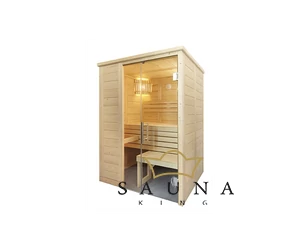 Sentiotec Finnsauna Alaska Mini, Massivholzsauna aus Finnland