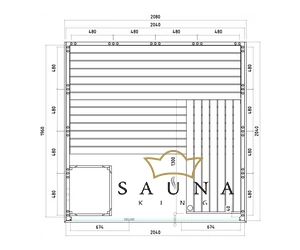 HARVIA Finnsauna Alaska View mit Saunaofen & Steuerung 208 x 206 cm