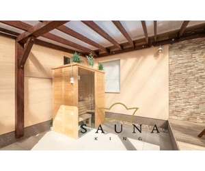 HARVIA Finnsauna Alaska Mini mit Saunaofen & Steuerung 160 x 110 cm