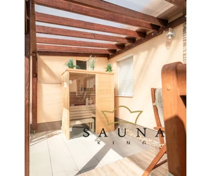 HARVIA Finnsauna Alaska Mini mit Saunaofen & Steuerung 160 x 110 cm